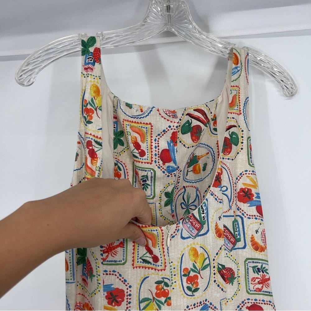 En Saison Nayeli Sleeveless Button Down Linen Blend Low Back Mini Dress Small - Picture 7 of 12